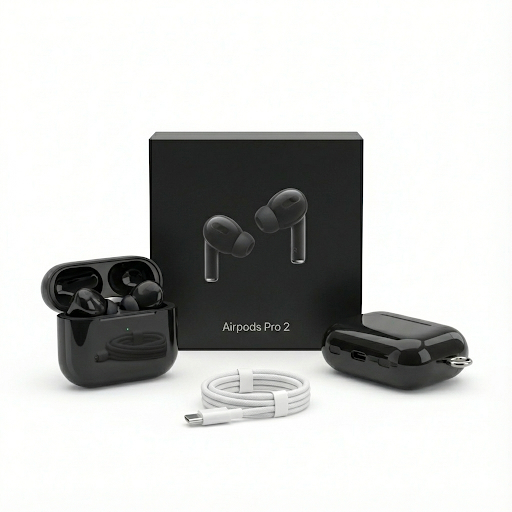 AirPods Pro 2 (Black) – AAA Copy | High Bass, Touch Control, No ANC